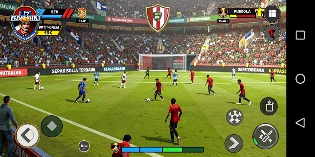 Screenshot gameplay seru dari 5ZK, menampilkan aksi di lapangan.