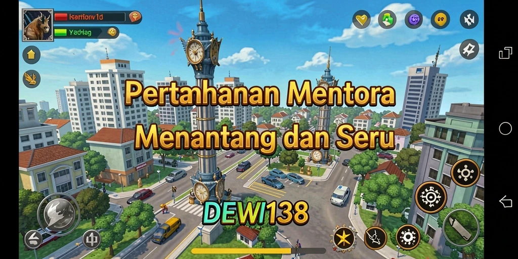 Tangkapan layar DEWI138 menampilkan aksi menara pertahanan yang mendebarkan.