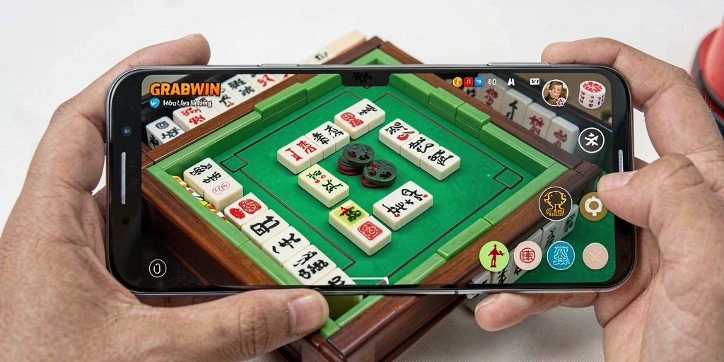 Screenshot gameplay GRABWIN yang menampilkan aksi Mahjong menarik.