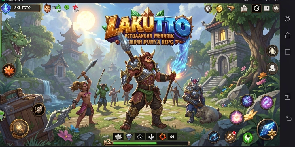 Tampilan gameplay menawan di dunia RPG LAKUTOTO.