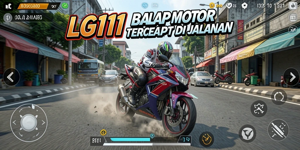 Gameplay LG111 yang seru saat balapan motor.