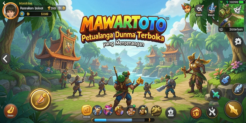 Screenshot gameplay MAWARTOTO yang menunjukkan dunia terbuka yang luas.