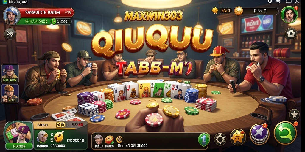 Tampilan gameplay QiuQiu yang menarik dan interaktif.