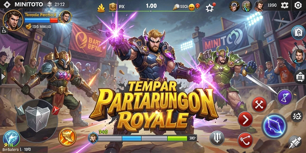 Gameplay seru di dalam pertempuran Battle Royale MINITOTO.