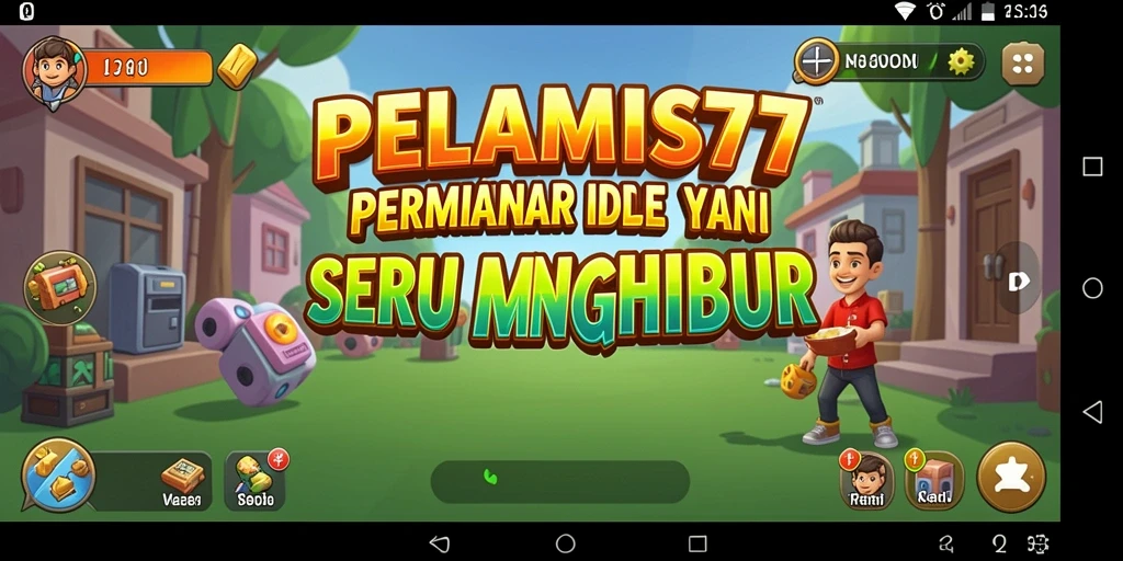 Tampilan gameplay menarik dan karakter lucu di PELAMIS77.
