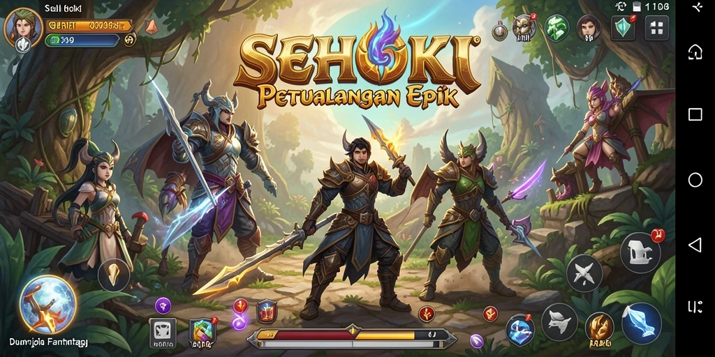 Tangkapan layar utama SEHOKI menunjukkan aksi pertarungan yang mendebarkan.
